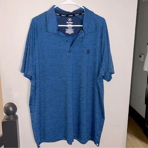 Hurley Men's Blue Polo Shirt Size XXL